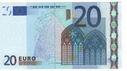 20 EURO  "U"   FRANCIA    Firma Trichet    L 069 C4  Ch. 49  /  FDS - UNC - 20 Euro