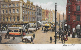 POST CARD - England > Lancashire > Manchester Trolley Market Street 1904 (Abimée) - Manchester