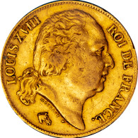 20 Francs Or Louis XVIII 1820 Lille - 20 Francs (gold)