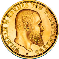 Allemagne 10 Mark Guillaume II 1898 Stuttgart - 5, 10 & 20 Mark Oro