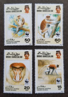 Brunei Darussalam WWF Monkey 1991 Fauna Wildlife (stamp) MNH - Brunei (1984-...)