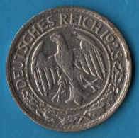 DEUTSCHES REICH 50 REICHSPFENNIG 1928 D KM# 49 WEIMAR - 50 Rentenpfennig & 50 Reichspfennig