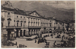 Aosta - Piazza Carlo Alberto E Hotel De Ville - Viaggiata 1917 - Aosta