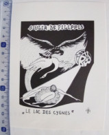 Ex-libris Dobriceanu. Ballet Danse Lac Des Cygnes. Exlibris Dobriceanu. Ballet Dance Swan Lake - Bookplates