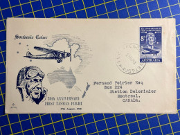 1958 - 30TH ANNIVERSARY FIRST TASMAN FLIGHT - Lettres & Documents