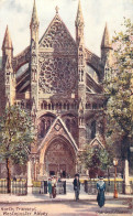 England London Westminster Abbey North Transept Charles E. Flower Signed Illustration - Westminster Abbey