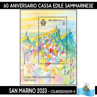 B0932# San Marino 2023. 60 Aniversario Cassa Edile Sammarinese (MNH) COL#5/9 - Ungebraucht