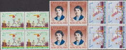 1969. New Zealand. HEALTH Complete Set In 4-blocks Never Hinged.  (MICHEL 504-506) - JF534520 - Storia Postale