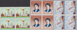 1969. New Zealand. HEALTH Complete Set In 4-blocks Never Hinged.  (MICHEL 504-506) - JF534522 - Lettres & Documents