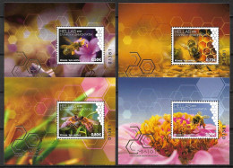 GREECE 2018 World Bee Day Set 3019 / 3022 In 4 MNH Sheets Hellas F 139 / 142 (7.000 Sets Issued) - Blocs-feuillets