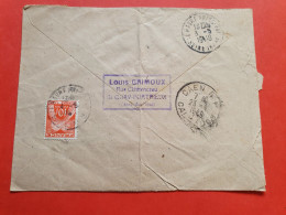 Taxe De Le Havre Au Dos D'une Enveloppe En Recommandé De St Quay Portrieux En 1949 - Réf 1294 - 1859-1959 Brieven & Documenten