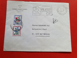 Taxes De St Quay Portrieux Sur Enveloppe De Cormeilles En Parisis En 1968 - Réf 1297 - 1960-.... Storia Postale