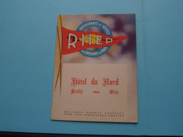 RHEP Restaurants Et Hôtels Des Environs De PARIS > Hôtel Du NORD Senlis / Oise ( Zie / Voir SCAN ) Depliant ! - Publicidad