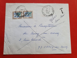 Taxes De Crouy/Ourcq Sur Enveloppe De Crouy/Ourcq En 1970 Et Refusé - Réf 1298 - 1960-.... Lettres & Documents