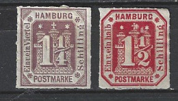 Duitsland Deutschland Germany Allemagne Alemania Hamburg 20-21 MLH 1866 NOW MANY STAMPS OF OLD GERMANY - Hambourg