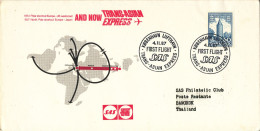 Denmark First SAS Flight Cover 4-11-1967 Trans Asian Express - Cartas & Documentos