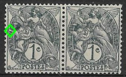 France 1920 - Variété Anneau De Lune Dans La Lettre Q De République Tenant à Normal - Y&T N° 107A (IB) * Neuf (T.B). - Nuevos