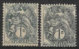 France 1920 - Variété  Type Blanc  Y&T N° 107A (IB) * Neuf (T.B). Voir Descriptif. - Neufs