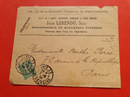 Enveloppe Commerciale De Paris Pour Paris En 1904 - Réf 1333 - 1877-1920: Semi Modern Period