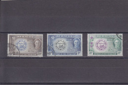 BERMUDA - BERMUDES - 1949 - O / FINE CANCELLED - KGVI - 100TH ANNIV. BERMUDA STAMPS - FLOWERS  Yv. 125/7 Mi 122/4 - Bermuda