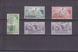 BERMUDA - BERMUDES - 1953 - O / FINE CANCELLED - QEII - FLOWERS, BIRDS, " SEA VENTURE "  Yv. 135, 141, 141A, 141B - Bermuda