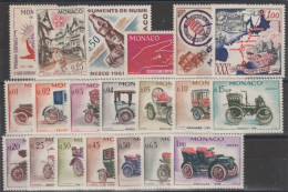 MONACO - 1961 - ANNEE COMPLETE ** MNH - COTE = 33 EUR. - Full Years