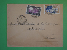 BV4 NOUVELLE CALEDONIE  BELLE  LETTRE RR 1937 PETIT BUREAU OUACO A NOUMEA +AFF.INTERESSANT+ - Brieven En Documenten