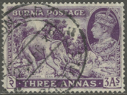 Burma. 1938-40 KGVI. 3a Used. SG 26 - Burma (...-1947)