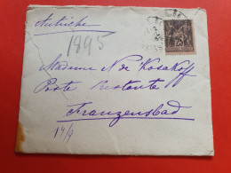 Enveloppe De Paris Pour L'Autriche En 1895 - Réf 1361 - 1877-1920: Période Semi Moderne