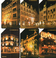 POLAND - MAGNETIC CARD - COMPLETE SET LODZ NIGHT VIEW - 6 CARDS - Pologne