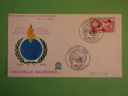 BV4 NOUVELLE CALEDONIE  BELLE  LETTRE FDC 1958 +AFF.  PLAISANT+ - FDC