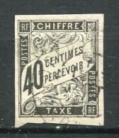 25295 Martinique Taxe N°10° 40c. Noir  CàD Fort De France  Du 19 OCT. 91  TB - Timbres-taxe