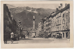 D1191) INNSBRUCK - Straße Mit Alte TRAMWAY U. AUTO Details ALT ! FOTO AK 1930 - Innsbruck