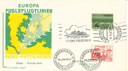 Denmark Cover Bee-Line Paquebot Rödby - Fehmern 14-5-1963 And Train Stamp FDC 26-6-1972 - Cartas & Documentos