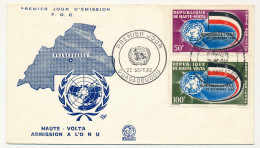 HAUTE-VOLTA => Enveloppe FDC => Admission à L'O.N.U. (2 Valeurs) - Ouagadougou - 22 Sept 1962 - Haute-Volta (1958-1984)