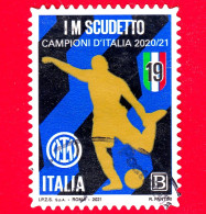 ITALIA - Usato - 2021 - Inter - Squadra Vincitrice Del Campionato Di Calcio Di Serie A – B - 2021-...: Oblitérés