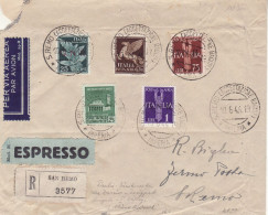 ITALY  1944 AIRMAIL R-Letter Sent From San Remo - Posta Aerea