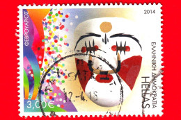 GRECIA - Usato - 2014 - I Dodici Mesi Nell'arte Popolare - Febbraio - Carnevale - Maschere - 3.00 - Used Stamps