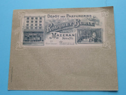 Dépôt Des PARFUMERIES De Paris & Londres ROUQUET BURLE - MAZERAN Père & Fils MARSEILLE Rue Vacon ( Voir SCAN ) Enveloppe - Materiale Di Profumeria