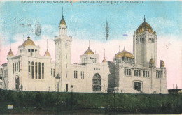 BELGIQUE - Exposition De Bruxelles, 1910 - Pavillon De L'Uruguay Et Le Herstal - Colorisé - Carte Postale Ancienne - Expositions Universelles
