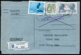 YUGOSLAVIA 1979 Mediterranean Games  Tax. Used On Commercial Cover.  Michel ZZM 66 - Beneficiencia (Sellos De)