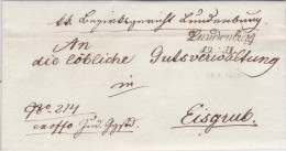 Austria 1850 Letter, Cover, Breclav, Lundenburg, Lednice, Eisgrub  (L02059) - ...-1850 Préphilatélie