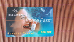 Phone Pass Special Travel 500 BEF (Mint,Neuve) 2 Scans  Rare - [2] Prepaid & Refill Cards