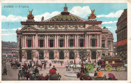 FRANCE - Paris - L'Opéra - Entrée - Façade Principale - Animé - Colorisé - Carte Postale Ancienne - Altri Monumenti, Edifici