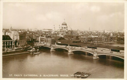 England London St Paul's Cathedral & Blackfriars Bridge Cityscape Panorama - St. Paul's Cathedral