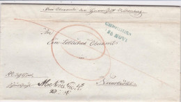 1842 Austria Letter, Cover, Chrudim Blue Nr.5, Nove Mesto Na Morave, Neustadt In Mahren. (L02065) - ...-1850 Préphilatélie