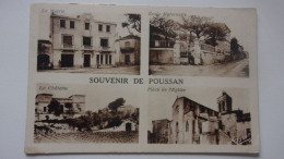 34 SOUVENIR DE POUSSAN MULTIVUES  1952 - Other & Unclassified