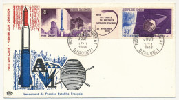 Archipel Des COMORES - Env. FDC - Triptyque Fusée Diamant 1966 - Dzaoudzi - 17/1/1966 - Cartas & Documentos
