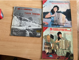 3 Vinyles Yvette Horner 26 Cm Voir Scans - Formatos Especiales