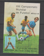 Brésil 1985 Football Coupe Du Monde BF 67 ** MNH - Hojas Bloque